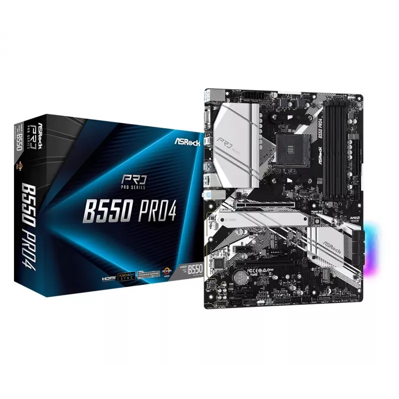 Motininė plokštė ASRock B550 PRO4 AMD B550 Socket AM4 ATX