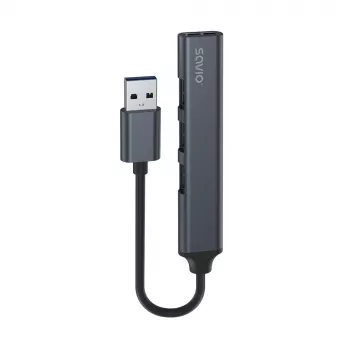 USB šakotuvas SAVIO AK-70, 4 prievadai (1× USB 3.0 + 3× USB 2.0), 5 Gbit/s