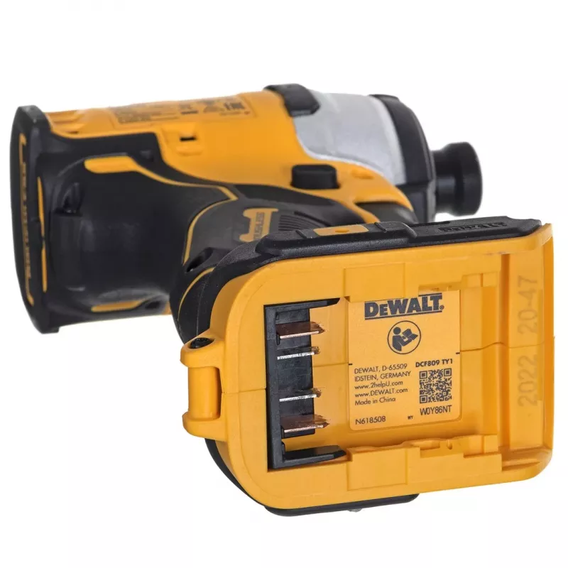 Belaidis elektrinių įrankių rinkinys DeWalt DCK2062M2T — 18V, gręžtuvas DCD709 + smūginis suktuvas DCF809 1/4 colio, 2×4.0Ah akumuliatoriai, dėklas TSTAK II