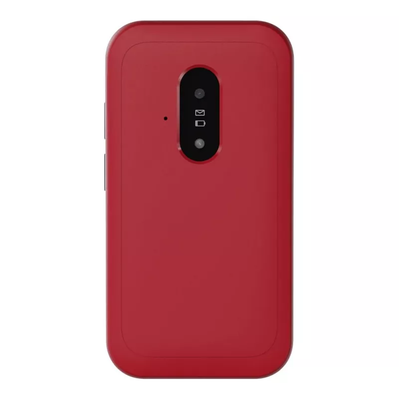 Sulankstomas telefonas Doro Leva E22, 2,8 colio (7,11 cm) ekranas, viena SIM, 0,3 MP kamera, 1150 mAh, 127,8 g, raudonai baltas