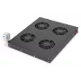Digitus DN-19 FAN-4-HO-SW 19 colių ventiliacijos blokas spintos viršui, 4 ventiliatoriai, termostatas, juodas