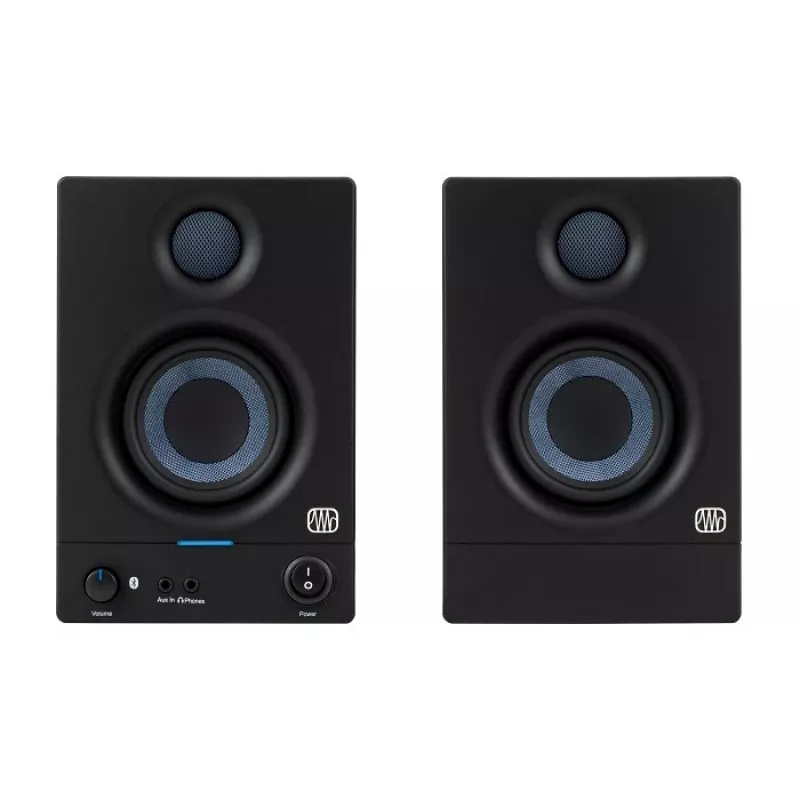 Aktyvūs monitoriai PreSonus Eris 3.5 BT 2nd Gen — pora, 2×25 W RMS, 80–20 000 Hz, Bluetooth 5.0, RCA/TRS įėjimai, 3,5 mm ausinėms