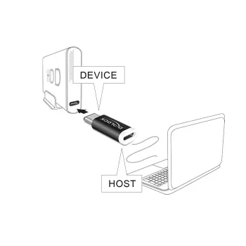Delock USB-C (vyriškas) į Micro-USB B (moterišką) adapteris, USB 3.1, juodas (65678)