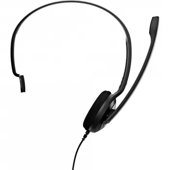 Sennheiser PC 7 USB ausinės su mikrofonu, laidinės, viena ausine, biurui, USB Type-A, juodos