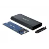 Delock 42614 – Išorinis dėklas M.2 NVMe SSD, USB 3.1 Gen 2, juodas