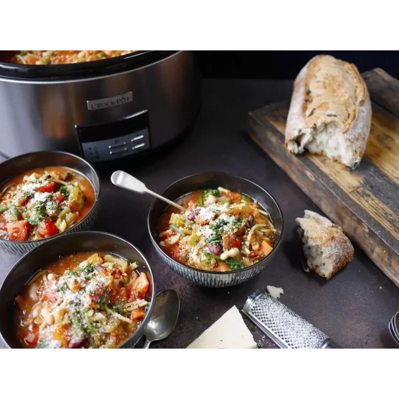 Lėtas virimo puodas Crock-Pot CSC063X 7,5 L, 320 W, nerūdijančio plieno korpusas, keraminis išimamas dubuo