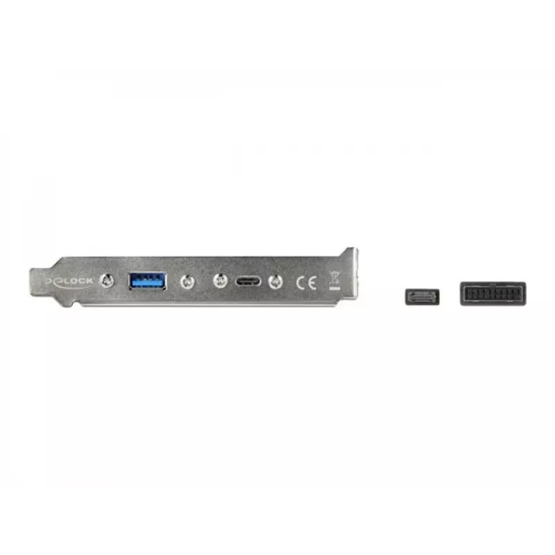 DeLOCK 89934 lizdo laikiklis su 1x USB Type-C ir 1x USB Type-A prievadu