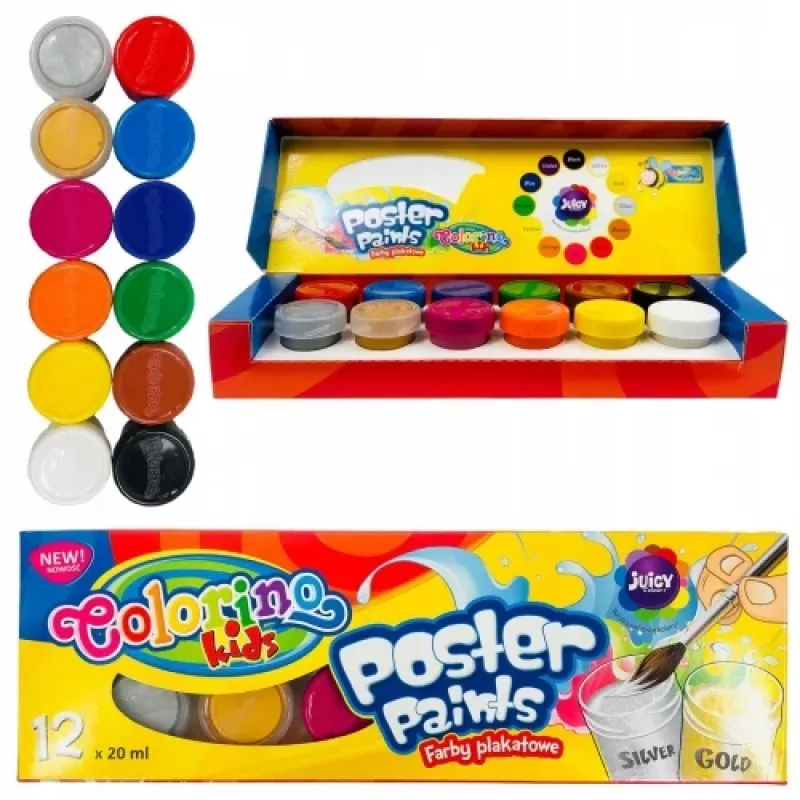 Colorino Kids Posteriniai dažai 12 spalvų 20 ml