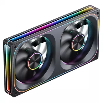 Ventiliatorių rinkinys 120mmx2 ARGB PWM, Jonsbo ZA-240 Infinity Mirror 240mm juodas