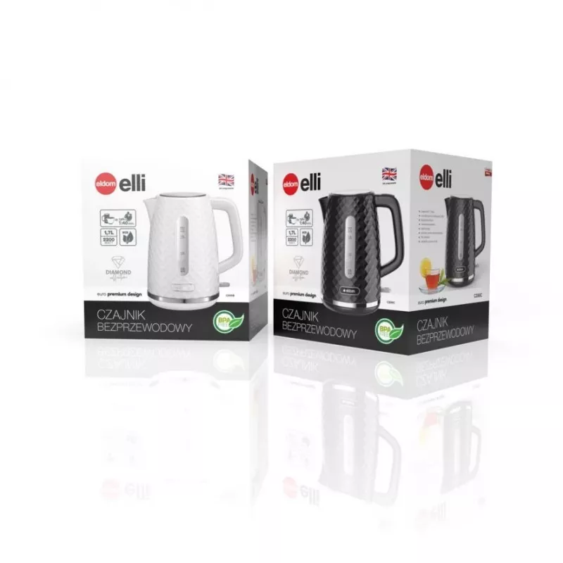 ELDOM ELLI virdulys, 1,7 l, 2200 W, juodas, Strix
