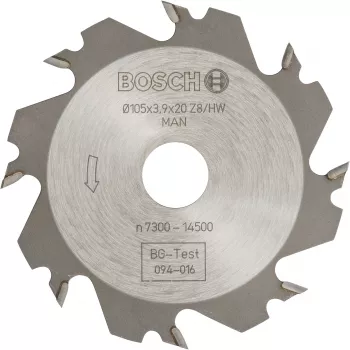 Bosch 3608641008 griovelių freza, 105 x 20 mm, 8 dantų, GUF 4-22 A ir PSF 22 A