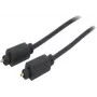 shiverpeaks 1,0 m Toslink - Toslink - TOSLINK - Kištukas - TOSLINK - Kištukas - Auksuotas - Juodas (Bs69004-1.0)