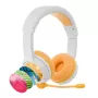 BuddyPhones School+ ausinės laidinės ir belaidės antgalvinės Skambučiai/Muzika USB Type-C Bluetooth Baltos, Geltonos
