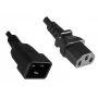 Microconnect PE030610 maitinimo laidas, 1 m, C13 kištukas, C20 lizdas, juodas