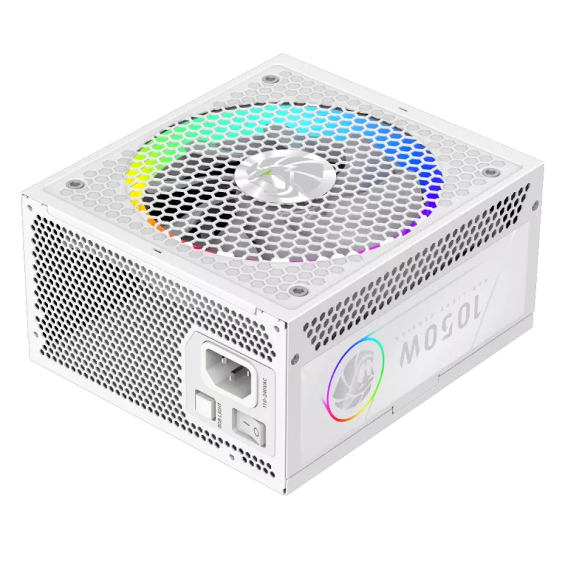 Gamemax RGB 1050G WH maitinimo blokas, 80 PLUS Gold, 1050 W