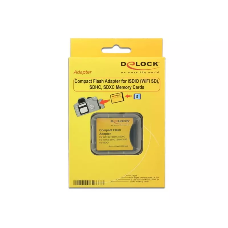 „CompactFlash“ adapteris SD kortelėms DeLOCK 62637