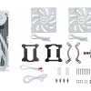 Skysčio aušinimo komplektas Cooler Master MasterLiquid 240L Core ARGB White — 240 mm radiatorius, 120 mm ventiliatoriai, palaiko LGA1700/AM5/AM4 ir senesnius lizdus