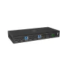 Lindy 2 prievadų dviejų ekranų HDMI 4K60, USB 3.0 KVM jungiklis, 4096 × 2160 pikselių, 4K Ultra HD, juodas
