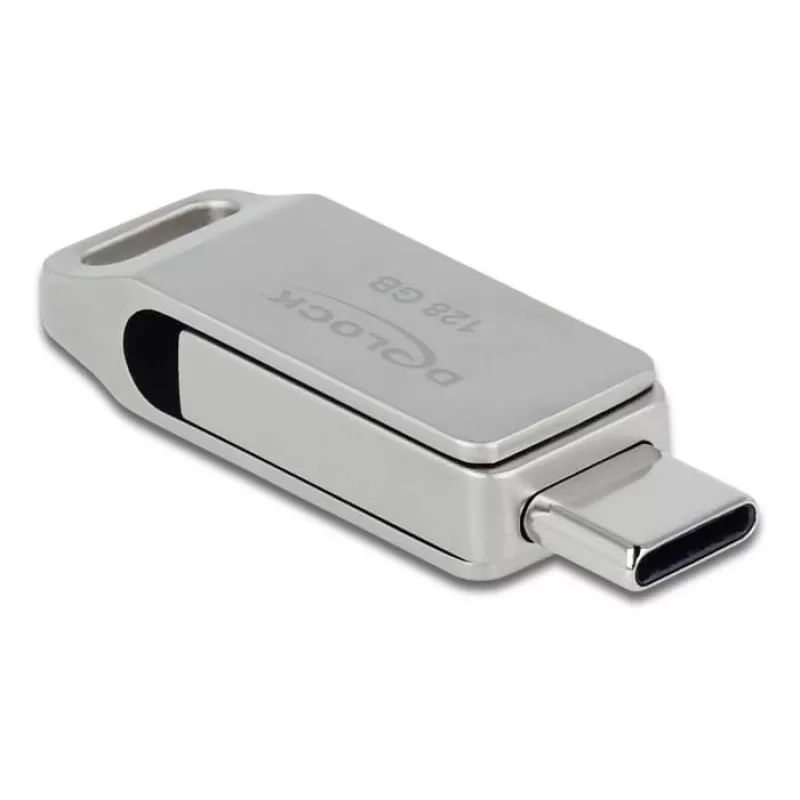 USB atmintukas DeLOCK 128GB USB-C Type-A sukamas modelis