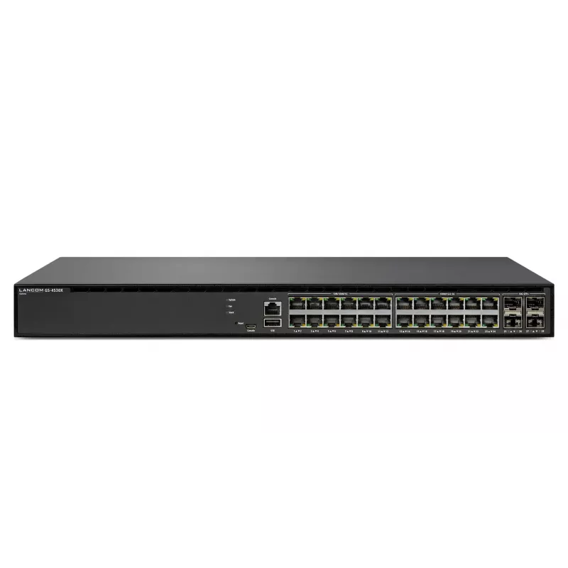 LANCOM GS-4530X - Valdomas tinklo jungiklis (switch) - 12 x 10/100/1000 + 12 x 100/1000/2.5G + 4 x 1G/10G SFP+ + 2 x 10/40G QSFP+ - stalinis