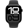 Apple Watch Series 10 aliuminio korpusas GPS + Cellular 46mm deimantinė juoda sportinė juosta juoda M/L