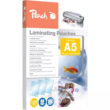 Laminavimo maišeliai Peach 510319 A5 125 mikronų 100 vnt.