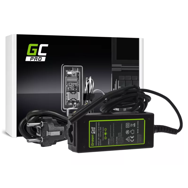 Maitinimo adapteris Green Cell AD63P 36W 12V 2.58A vidaus naudojimui, nešiojamam kompiuteriui, juodas
