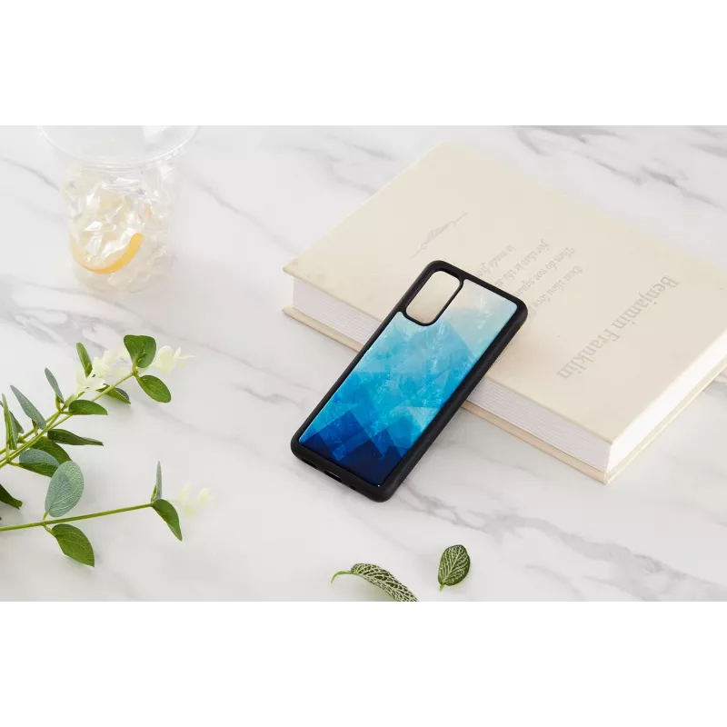 Apsauginis dėklas iKins Samsung Galaxy S20 – mėlynas ežeras su juodu apdaila