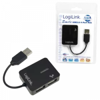 USB šakotuvas LOGILINK UA0139 — 4 prievadai USB 2.0, 480 Mbit/s, juodas