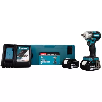 Sukimo variklis Makita DTW300RTJ 3200 aps/min, 18V, 2 akumuliatoriai