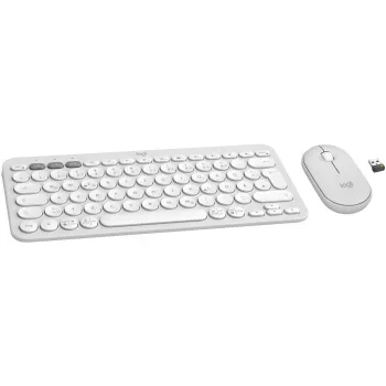 Logitech Pebble 2 Combo Set, baltas, belaidis, QWERTZ, 920-012204