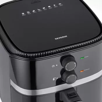 Kaitinamo oro gruzdintuvė Severin FR 2452 4,3 L 1500 W Juoda Sidabrinė