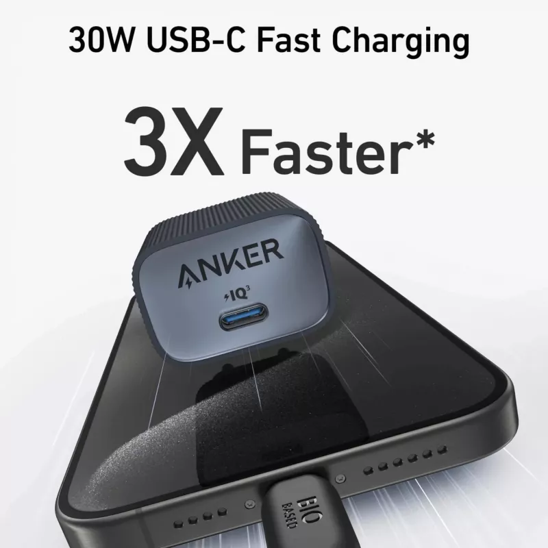 Vidinis įkroviklis Anker 511 Nano A2337G11 — 30 W USB-C, juodas
