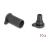 DeLOCK 60671 Dulkių dangteliai prievadams 10 vnt. DL4 Silikoniniai Juodi 14x29x14 mm