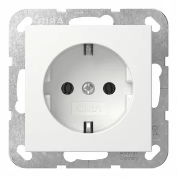 Kištukinis lizdas SCHUKO Gira System 55 Reinweiß 418827