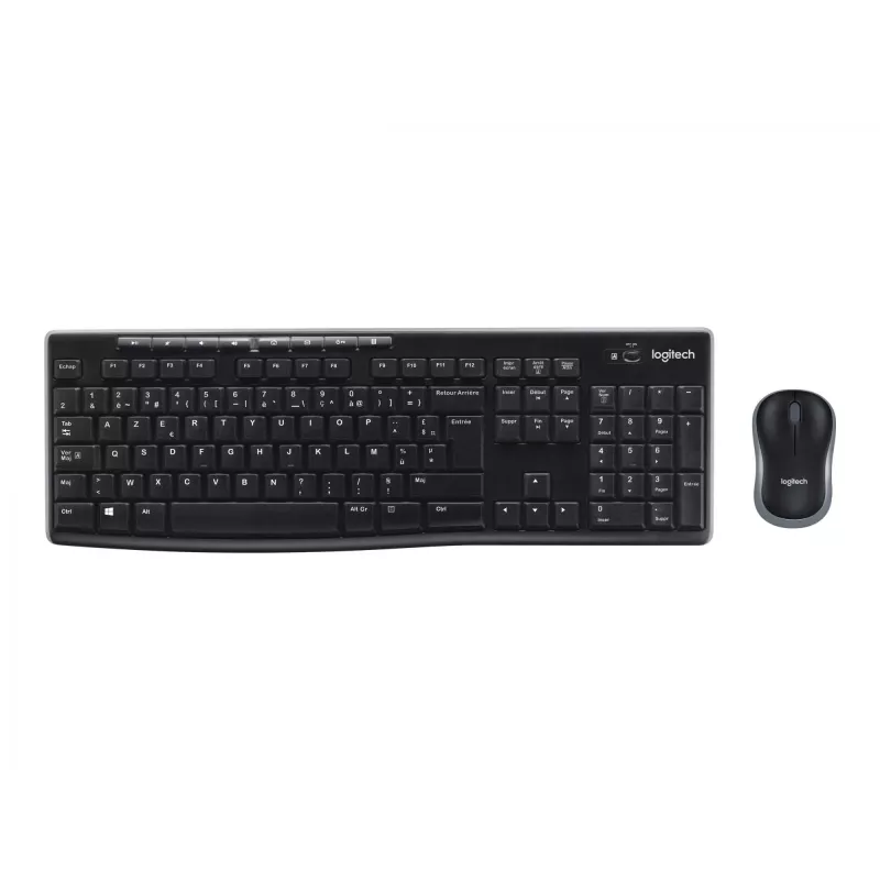 Logitech Wireless Combo MK270 – belaidė klaviatūros ir pelės rinkinys, 2,4 GHz, prancūziškas išdėstymas (920-004510)