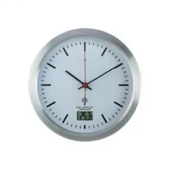 Sieninis laikrodis Renkforce E1003R – 17 cm skersmens, sidabrinis