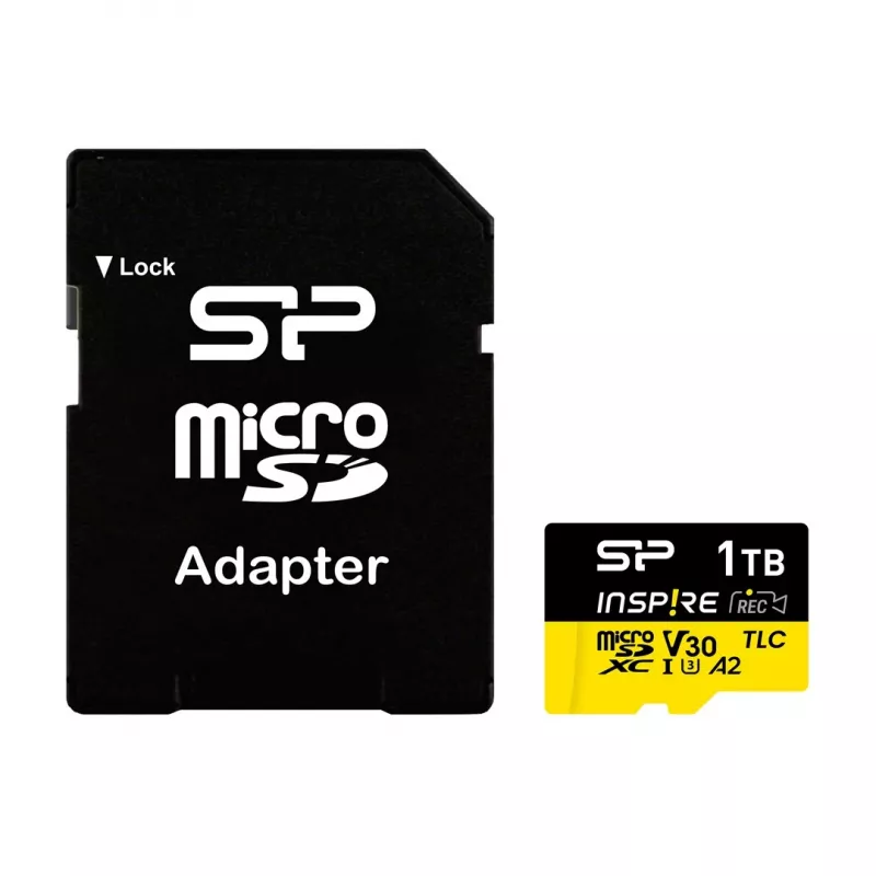 Atminties kortelė Silicon Power Inspire 512 GB MicroSDXC V30 UHS-I U3 A2 4K + adapteris (SP512GBSTXLA2V1NSP)