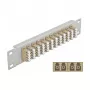 Šviesolaidinė skirstomoji panelė DeLOCK 10 inch 12 prievadų LC Quad smėlio spalvos 1U pilka