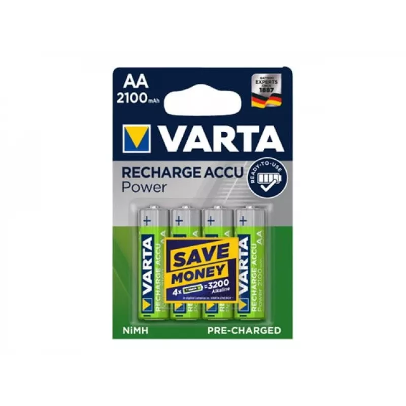 VARTA HR6 AA įkraunamos baterijos Accu Power 2100 mAh 56706 4 vnt. Žalia, Geltona