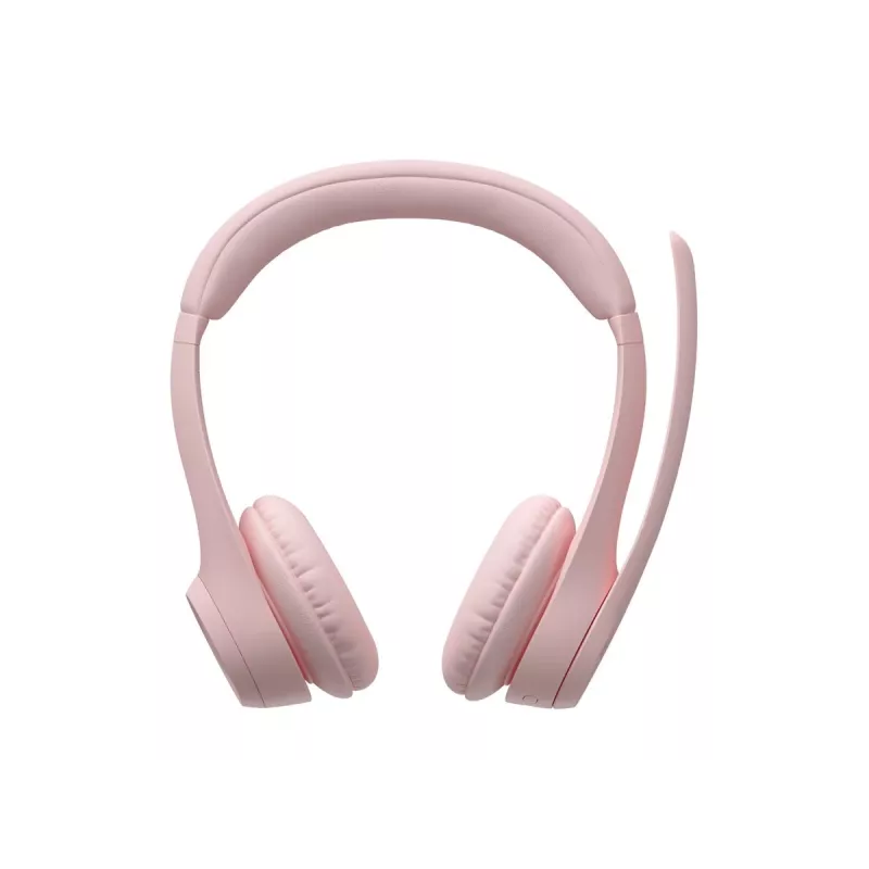 Logitech 981-001412 belaidės ausinės su mikrofonu, lankeliu, biurui/skambučių centrui, Bluetooth, rožinės spalvos