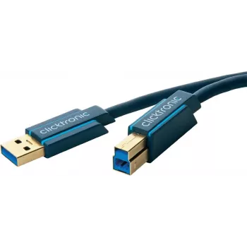 ClickTronic 3m USB3.0 A - B m/m 3m USB A USB B mėlynas USB kabelis (70093)