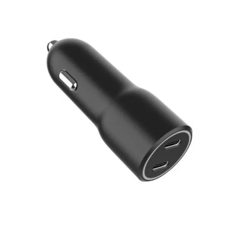 Automobilinis maitinimo adapteris Gembird TA-UC-C2PD40-CAR-01 (40W, 2xUSB-C PD) juodas