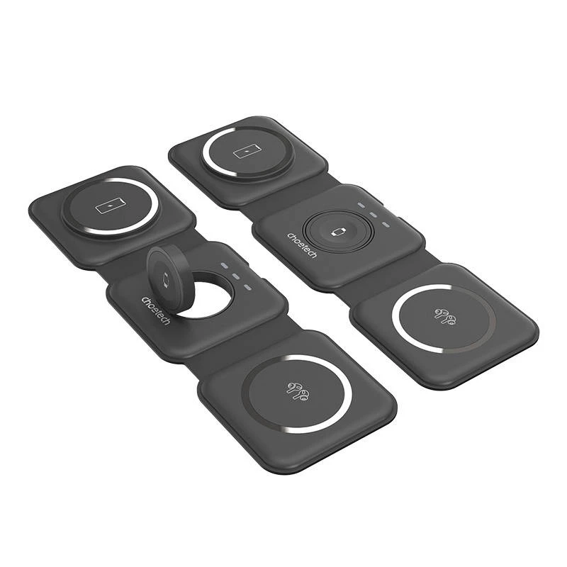 Choetech T588-F 3in1 belaidis magnetinis įkroviklis 15W (juodas)