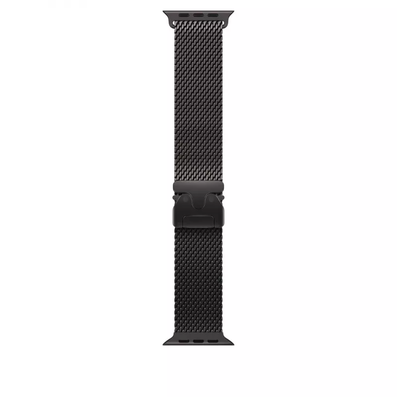 Apple 49mm Black Titanium Milanese Loop Medium – Juodas titano apyrankė Apple laikrodžiams
