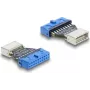 DELOCK adapter USB 5 Gbps 20 kontaktų vidinė jungtis (Pfostenbuchse) į USB-B 5 Gbps