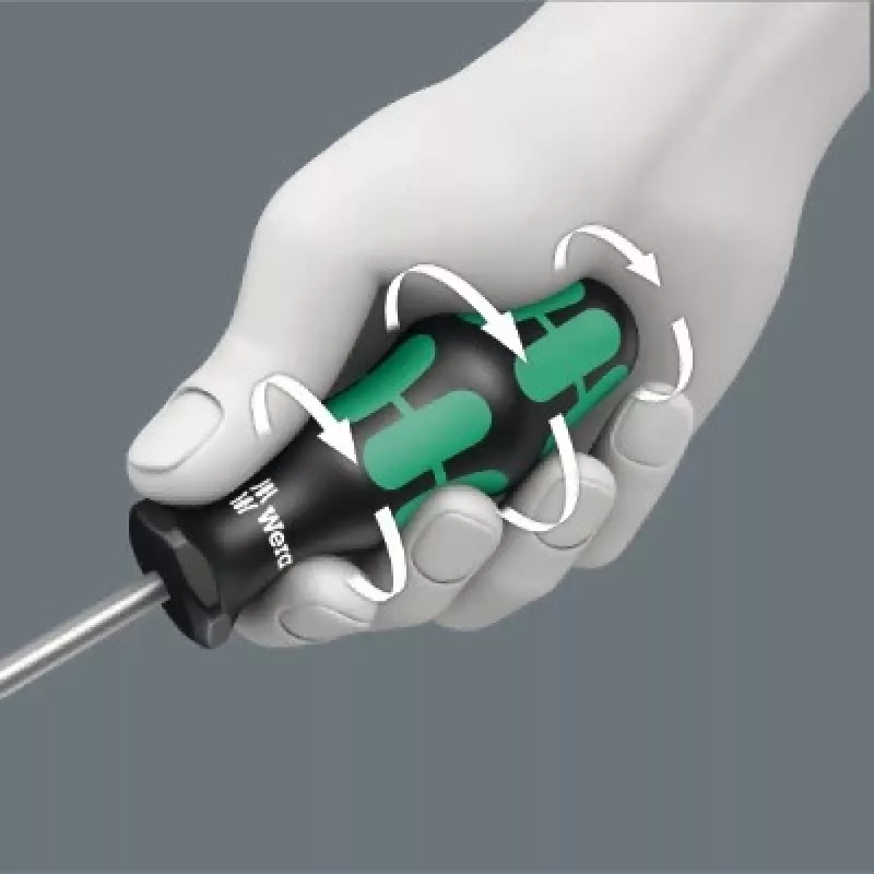 Wera 335/350/367/7 Kraftform atsuktuvų rinkinys su stovu, 7 vnt., Lasertip, tiesus/Phillips/Pozidriv