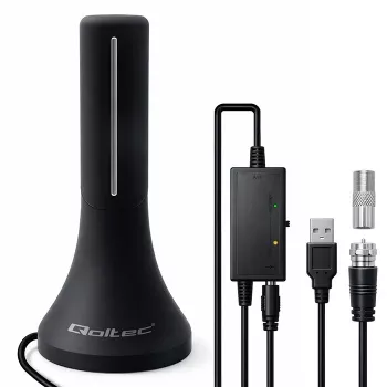 Televizijos antena QOLTEC DVB-T/T2 57065 (vidaus / lauko)