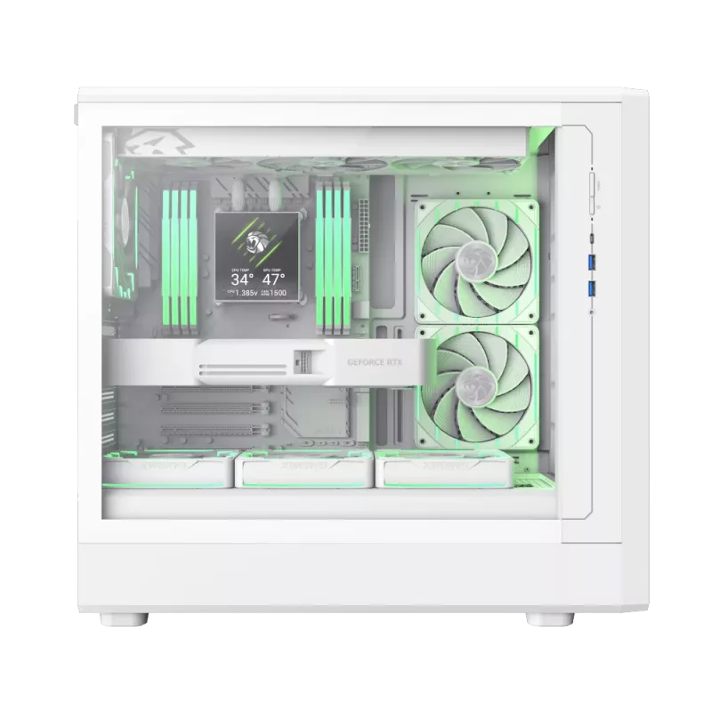 Gamemax CLAW 460 WH | Baltas vidutinis bokštas | Korpusas