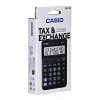Stalinis skaičiuotuvas CASIO MS-8F – 8 skaitmenų, saulės/baterijos, 26 klavišai, valiutos ir mokesčių funkcijos, pelno skaičiavimas, juodas